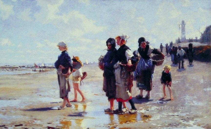 Oyster Gatherers of Cancale John Singer Sargent Oil Paintings